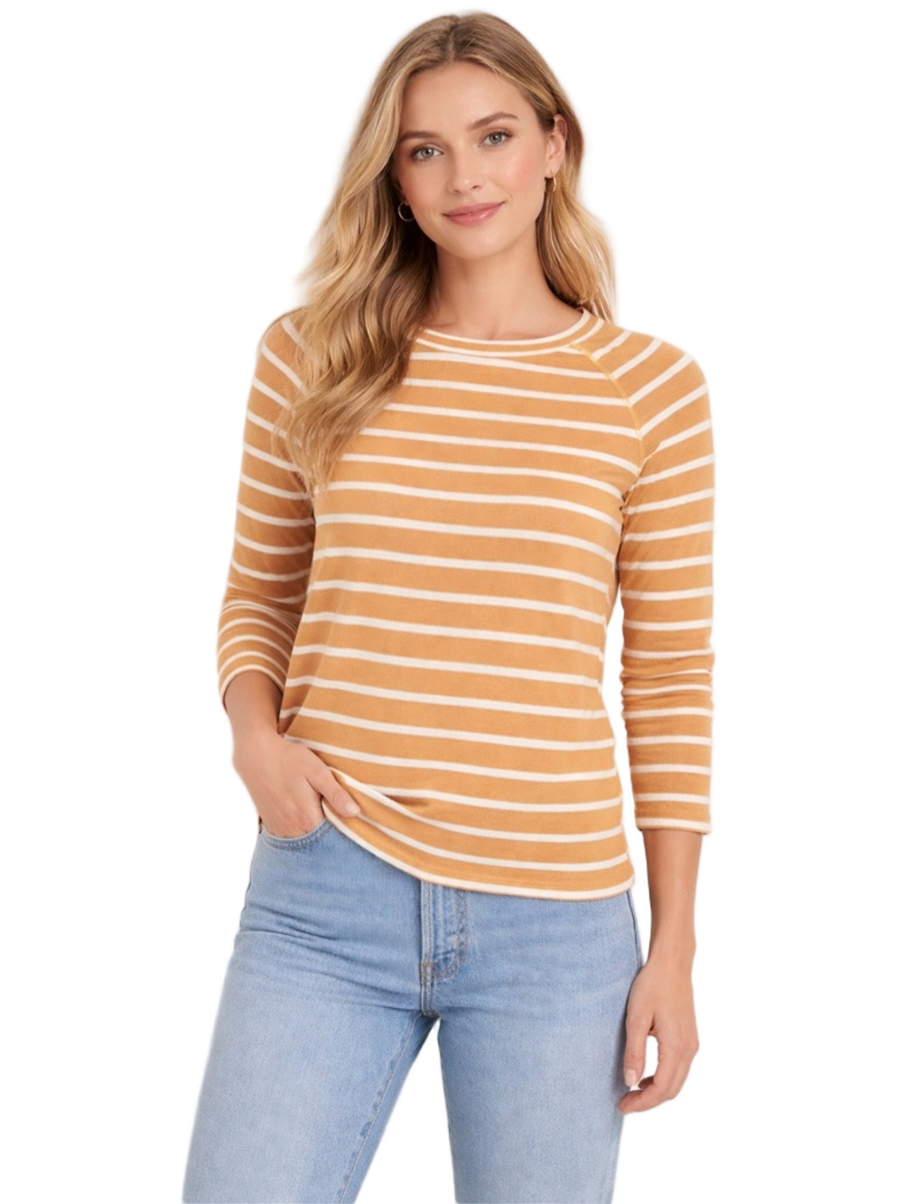 mix by 41 hawthorn white and yellow striped sweater